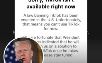 TikTok is shut down in US hours before ban as Donald Trump promises to 'review' whether to bring it back