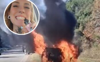 Mum left looking like she'd been 'attacked by zombie' after vape explodes and causes car to go up in flames