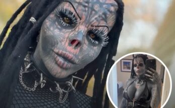 Tattooed woman who now keeps her nose in a jar reveals what she looked like before transforming her appearance
