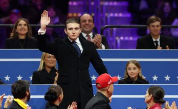 Donald Trump bizarrely claims son Barron has 'unbelievable aptitude for technology' for being able to turn on a laptop