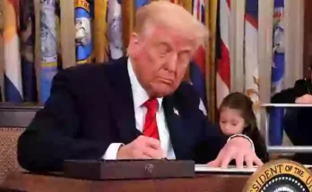Mysterious 'mark' spotted on Trump's hand again while signing order to end Department of Education