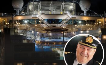 Cruise passengers startled by emergency announcement in the middle of the night as captain dies during 19-day voyage